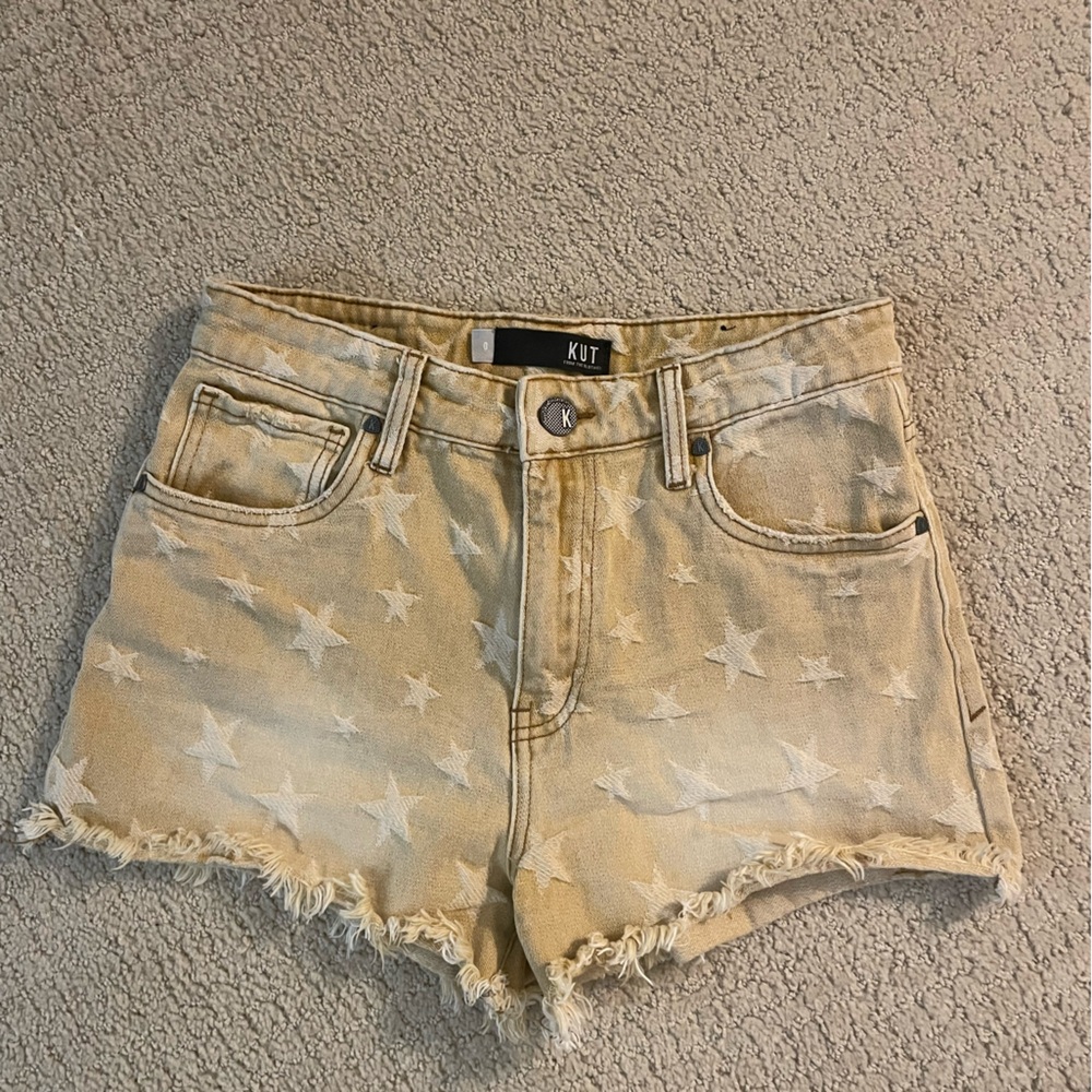 KUT High Rise Jane Denim Shorts, size 0